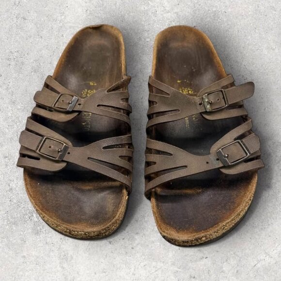 Women’s‎ Brown Granada Birkenstocks Sandals Shoes-Size 39-Summer Beach Gorpcore - Picture 1 of 10